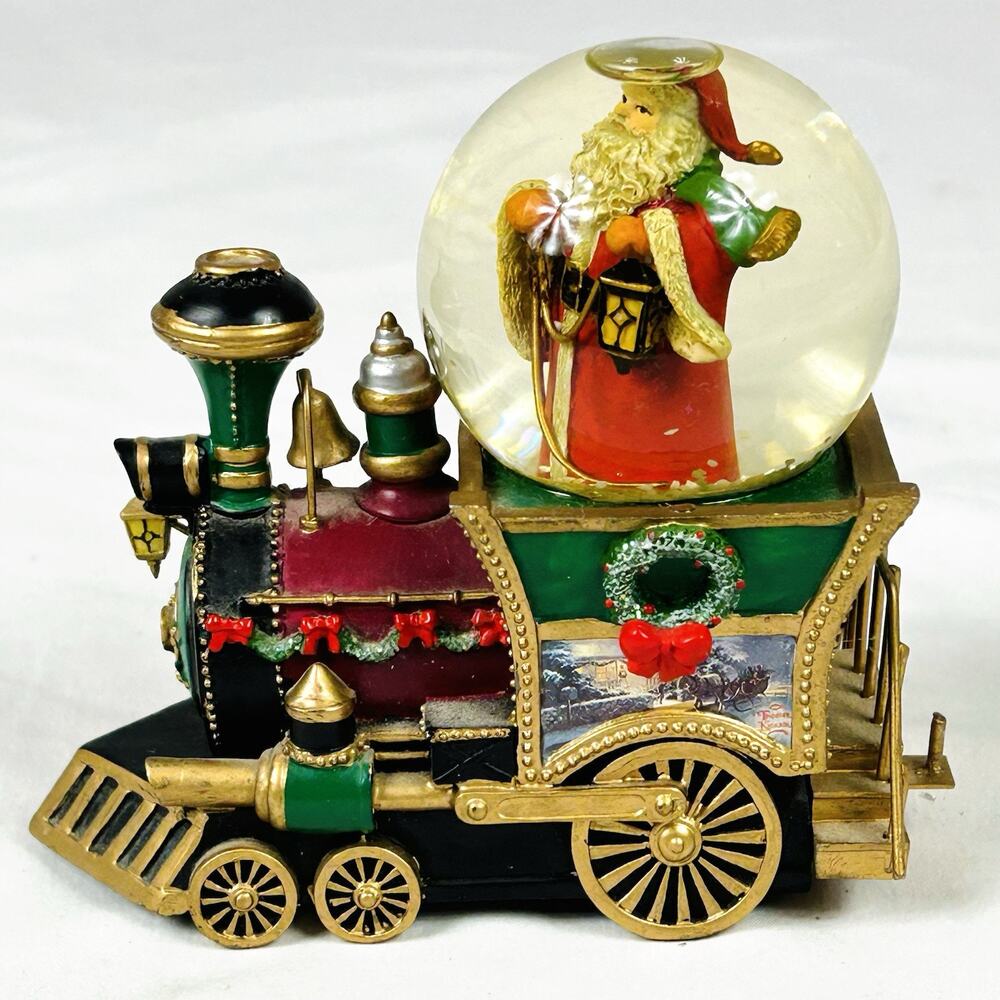 Thomas Kinkade Wonderland Express Snow Globe Train Santa Claus Is Comin’ To Town